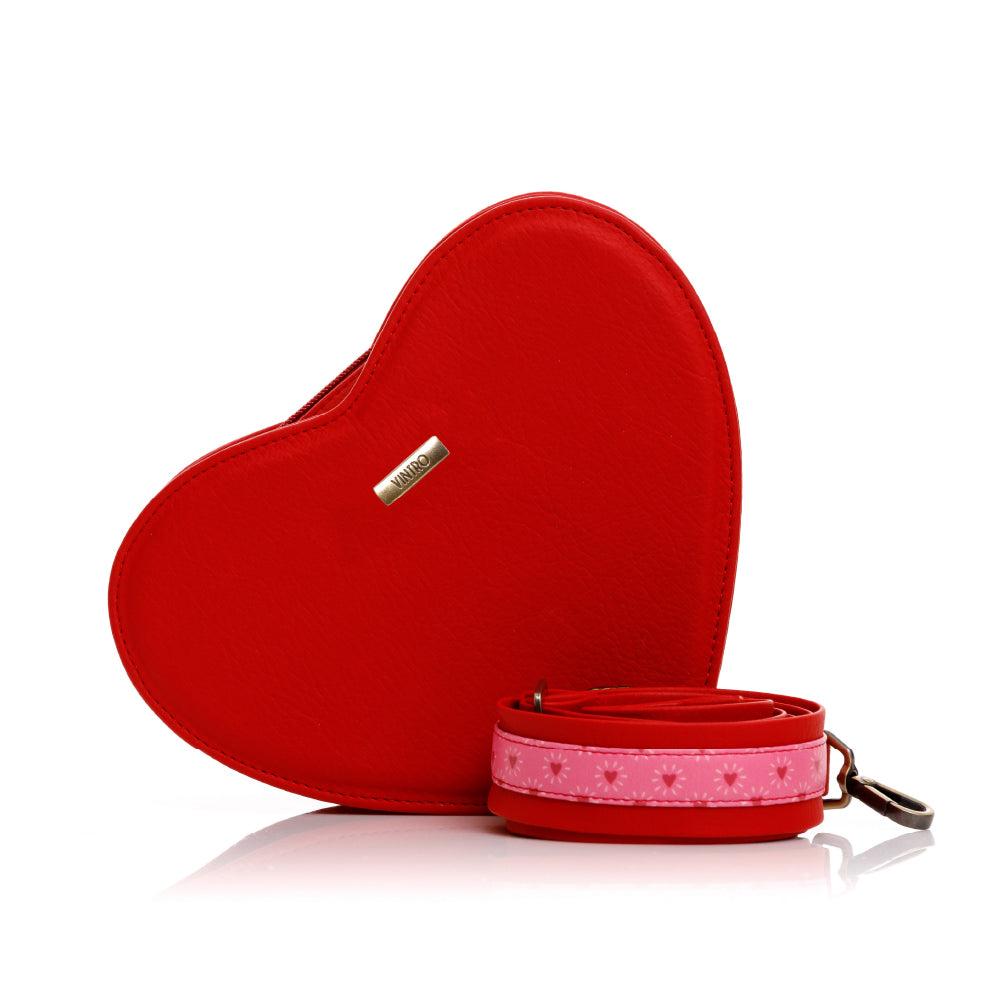 MANOS LIBRES PARA MUJER PEQUEÑO BARI ROJO EN CUERO VEGANO