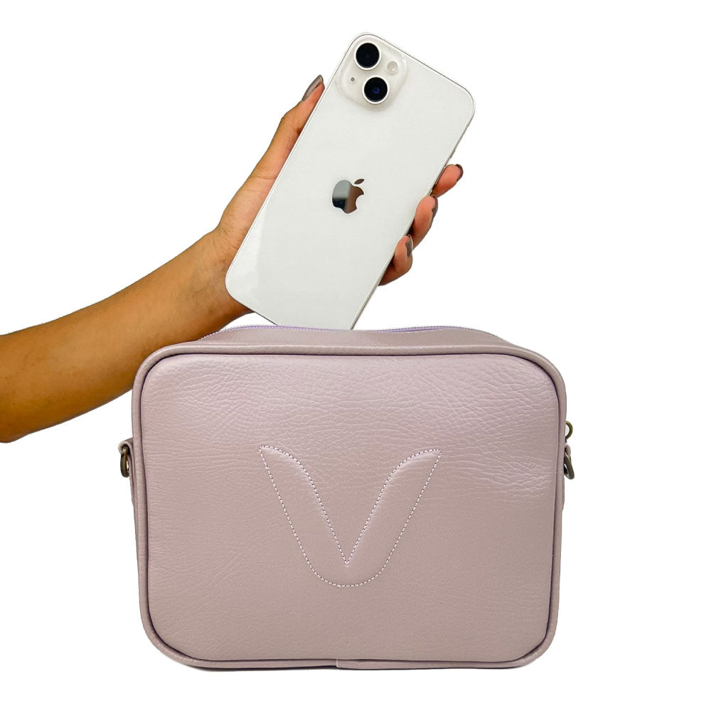 MANOS LIBRES PARA MUJER ROMA AMATISTA EN CUERO VEGANO CON CARGADERA REMOVIBLE