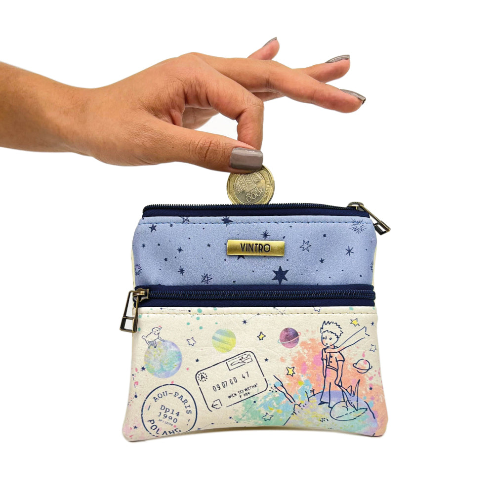 MONEDERO GRANDE PARA MUJER EGIPTO PRINCIPITO EN CUERO VEGANO