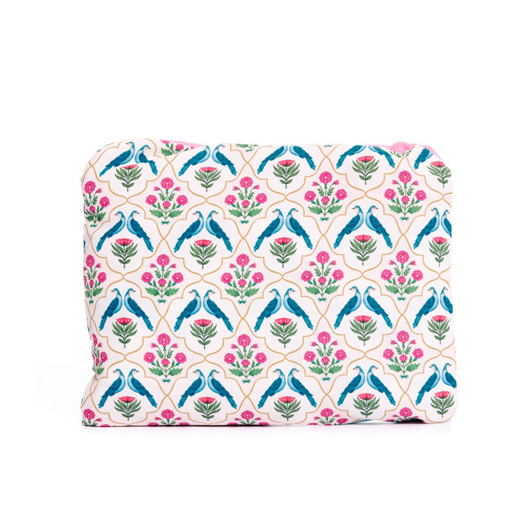 BOLSA ECOLOGICA PARA MUJER ESTAMPADA INDIAN GARDEN EN TELA ANFLUÍDO PLEGABLE