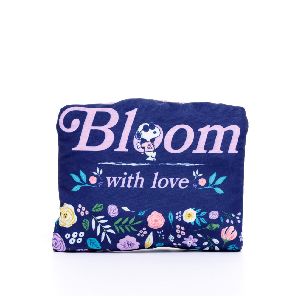 BOLSA ECOLOGICA PARA MUJER SNOOPY FLORES EN TELA ANFLUÍDO PLEGABLE