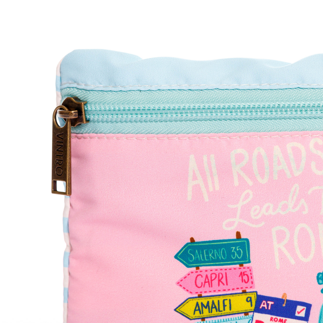 BOLSA ECOLOGICA PARA MUJER ESTAMPADA ITALIA EN TELA ANFLUÍDO PLEGABLE