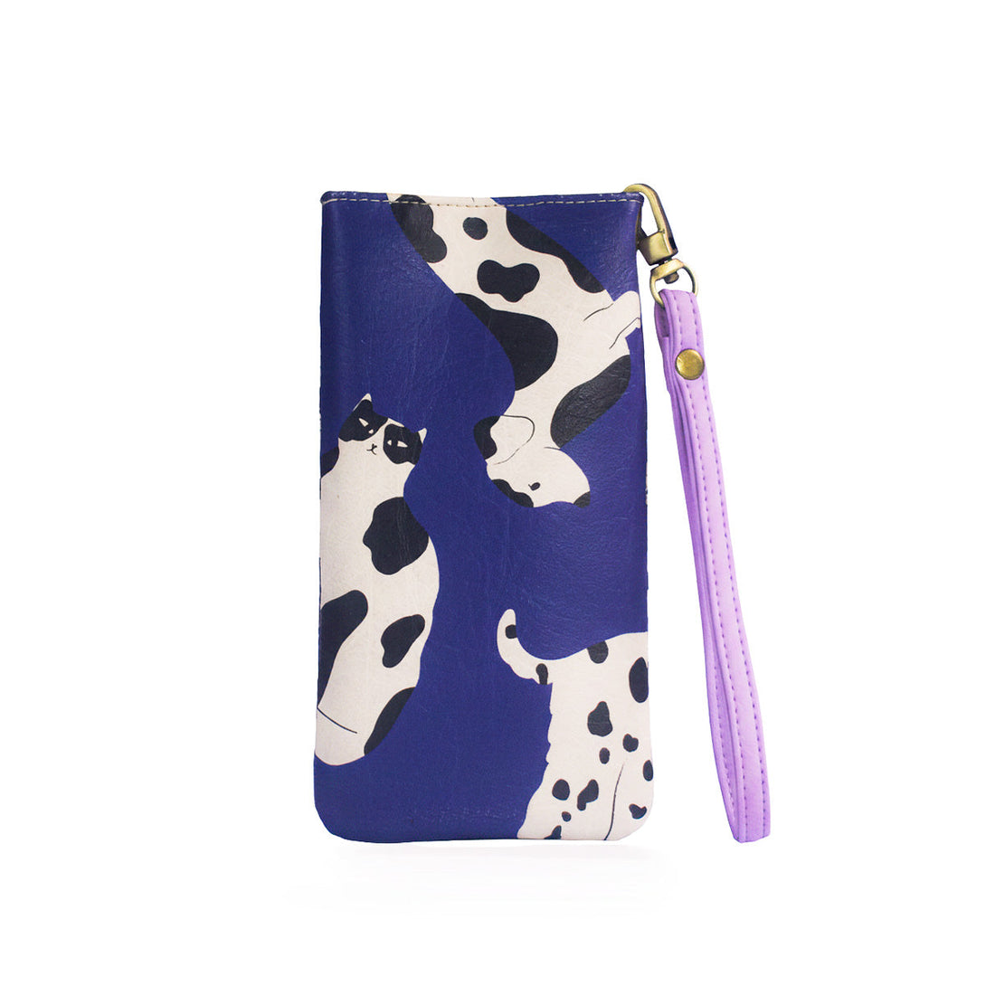 Estuche Para Gafas Y Celular Azul Para Mujer Con Pulsera Pets & Friends