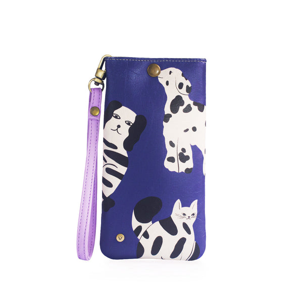 Estuche Para Gafas Y Celular Azul Para Mujer Con Pulsera Pets & Friends