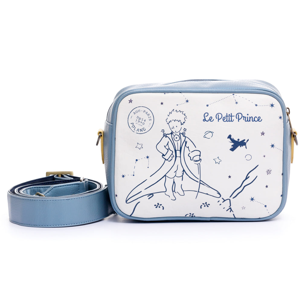 MANOS LIBRES PARA MUJER ROMA AZUL PRINCIPITO EN CUERO VEGANO CON CARGADERA REMOVIBLE