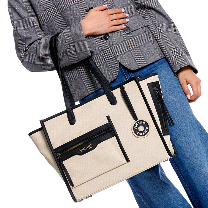 CARTERA PARA MUJER CRIQUET NEGRO EN PRESTON MARFIL