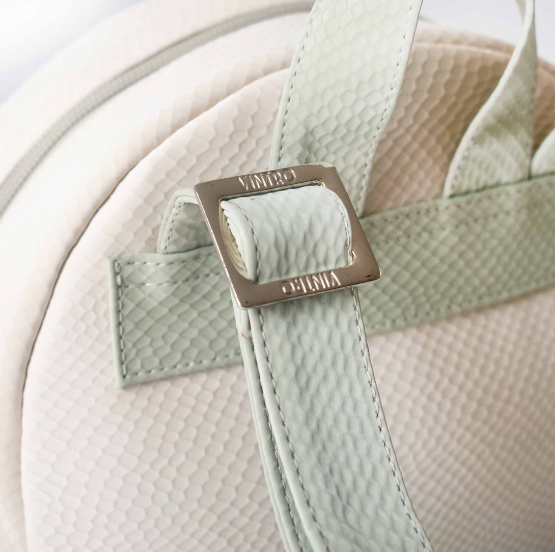 morral mini seda con cargaderas color beige con cargaderas