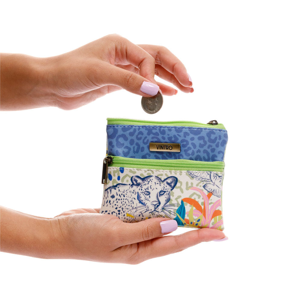 MONEDERO PARA MUJER EGIPTO ESTAMPADO EN CUERO VEGANO