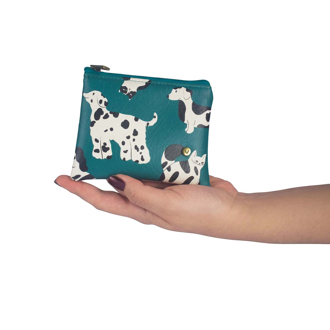 Monedero Básico Para Mujer Verde Gris Pets & Friends