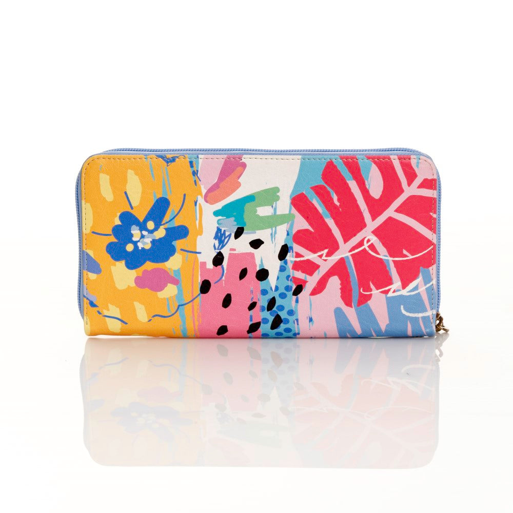 BILLETERA DE VIAJE PARA MUJER POLONIA ESTAMPADA EN CUERO VEGANO