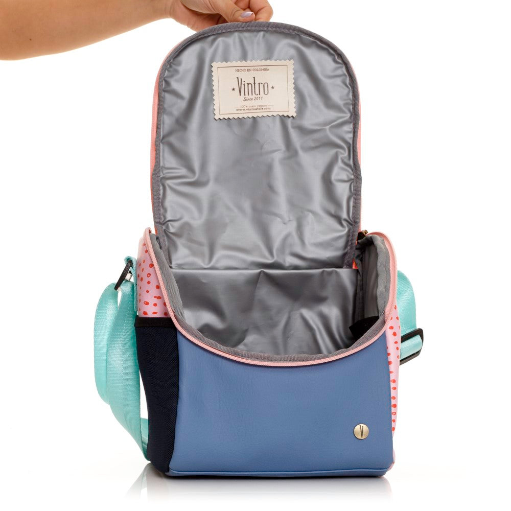 LONCHERA PARA MUJER JAMAICA ESTAMPADA EN CUERO VEGANO