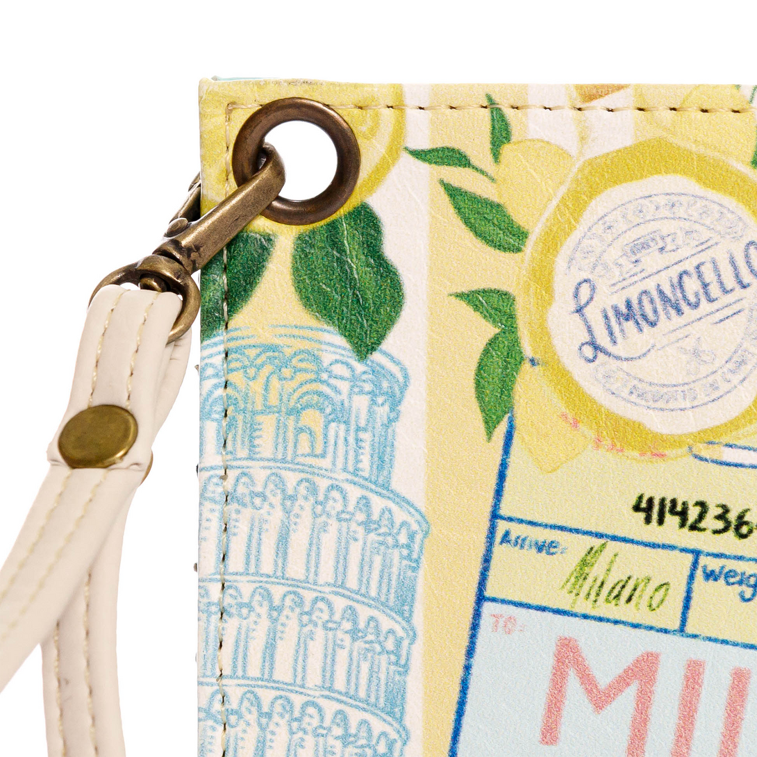 PORTADOCUMENTO PARA MUJER PARAGUAY ESTAMPADO ITALIA CON PULSERA