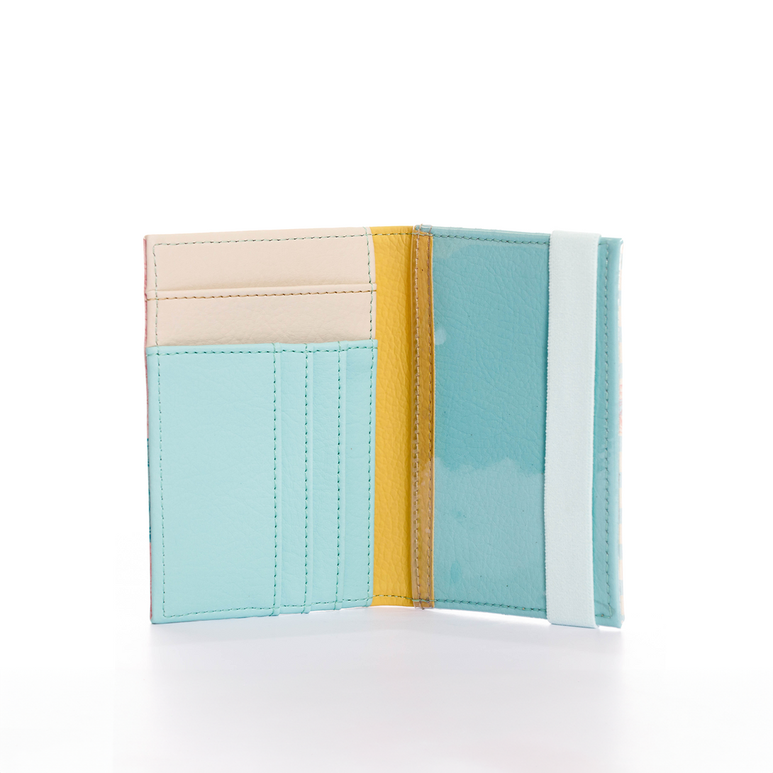 PORTAPASAPORTE PRAGA PARA MUJER ESTAMPADO ITALIA CON ELASTICO