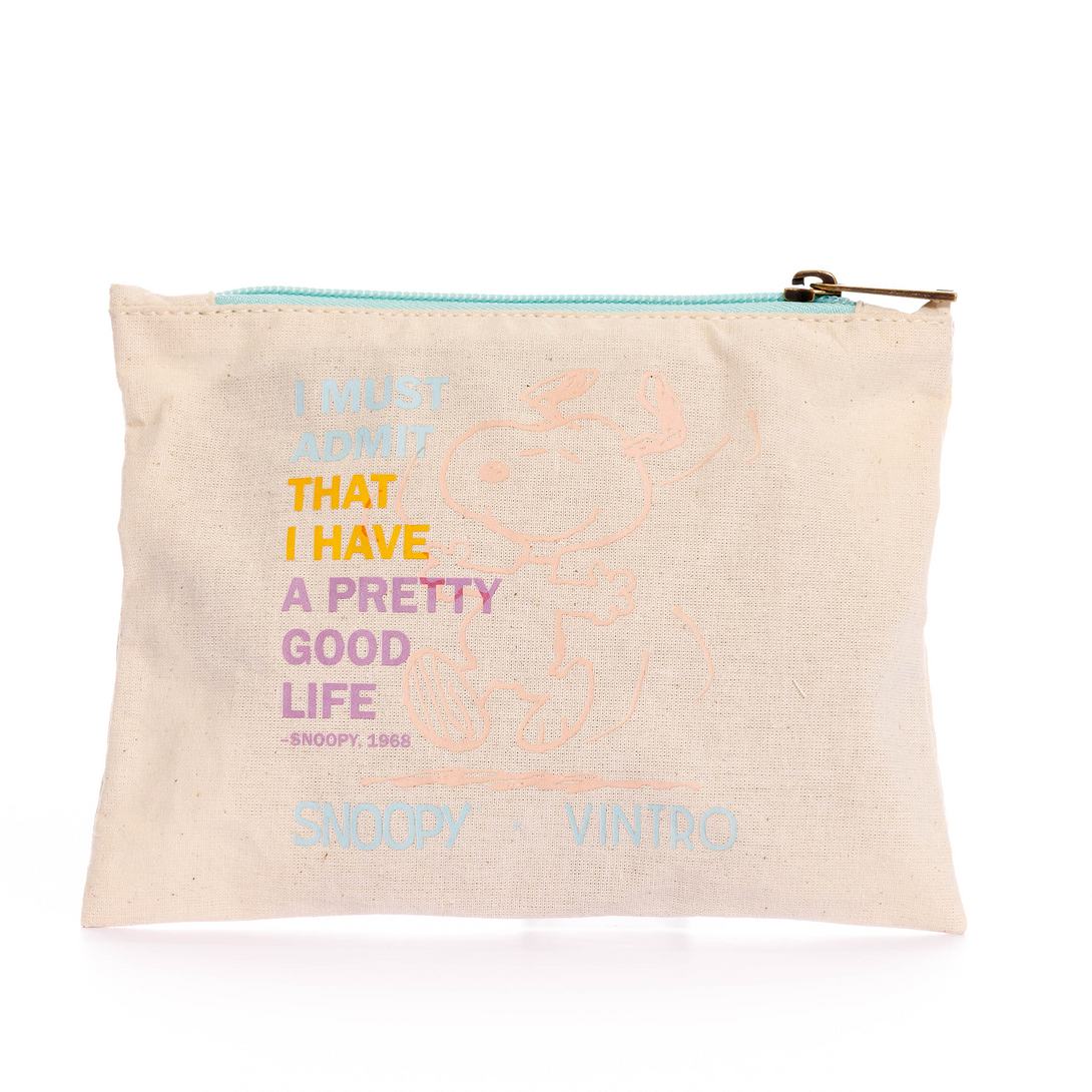 TOTE BAG SNOOPY WORDS IN COLORS
