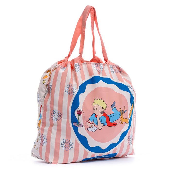 BOLSA ECOLOGICA PARA MUJER PRINCIPITO ROSADA EN TELA ANFLUÍDO PLEGABLE