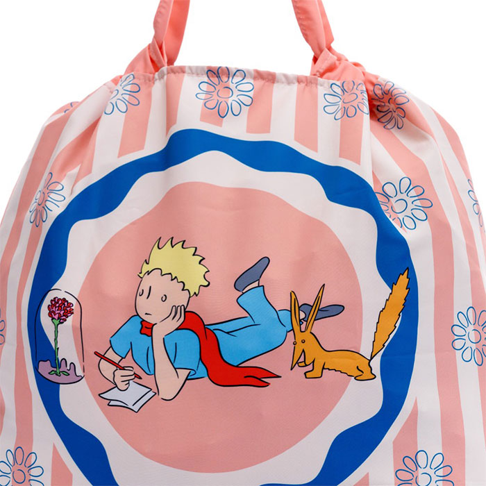 BOLSA ECOLOGICA PARA MUJER PRINCIPITO ROSADA EN TELA ANFLUÍDO PLEGABLE