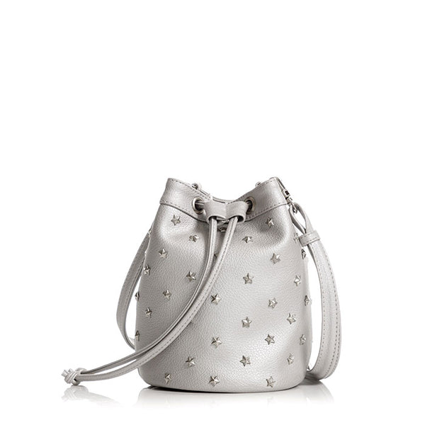 BOLSO MANOS LIBRES PARA MUJER HONG KONG PLATEADO CON TACHES