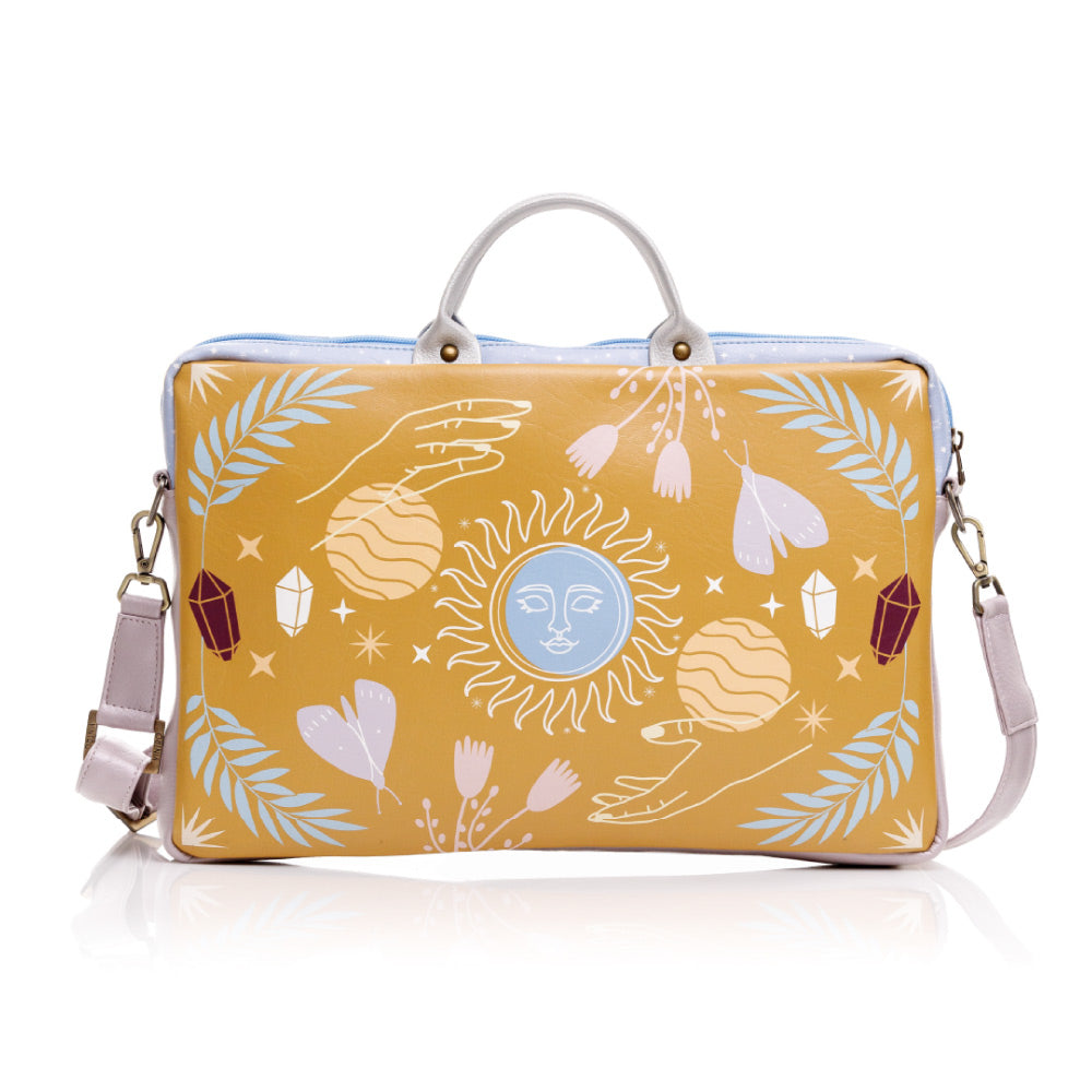 MALETIN PARA MUJER MORADO EN CUERO VEGANO PARA PC O COMPUTADOR