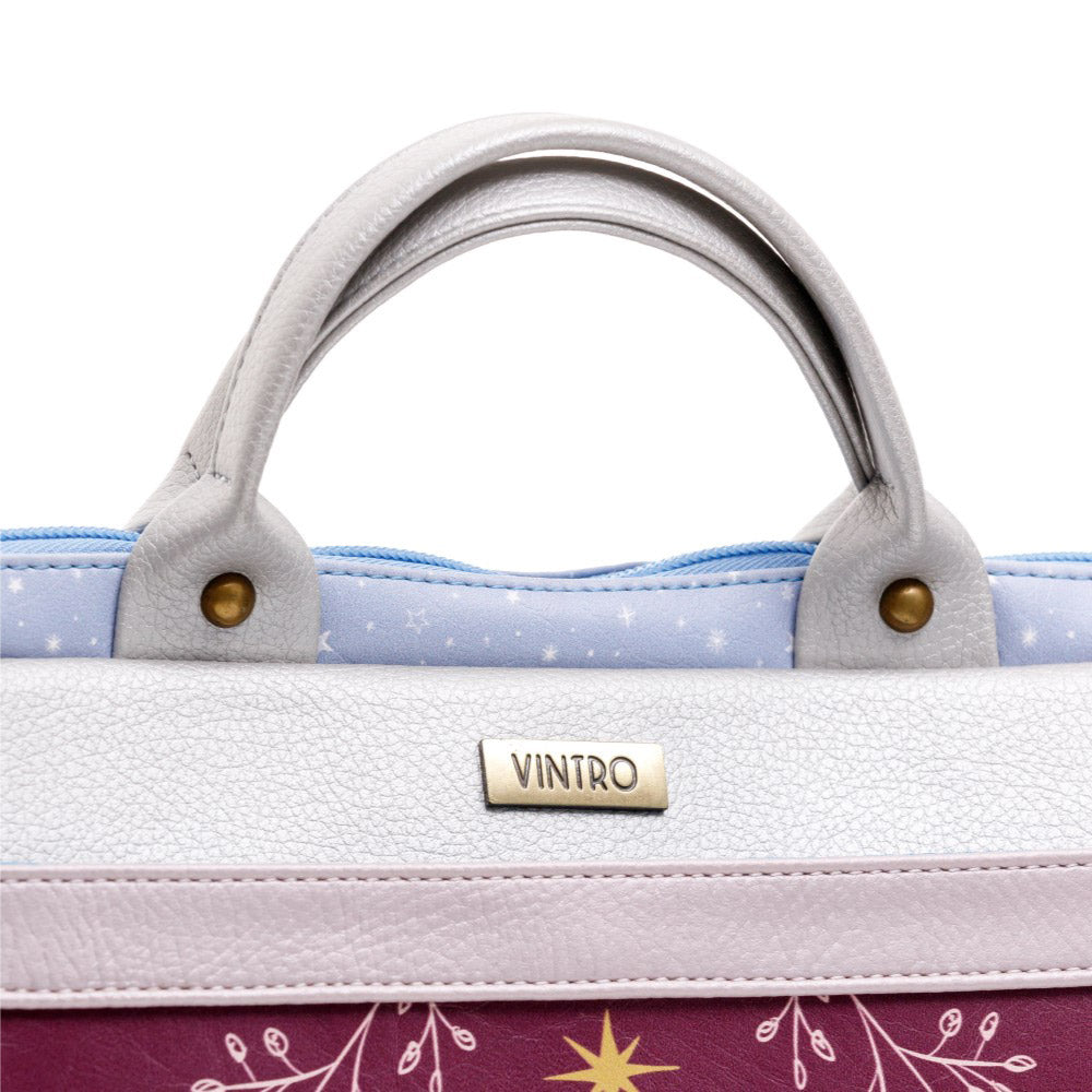 MALETIN PARA MUJER MORADO EN CUERO VEGANO PARA PC O COMPUTADOR