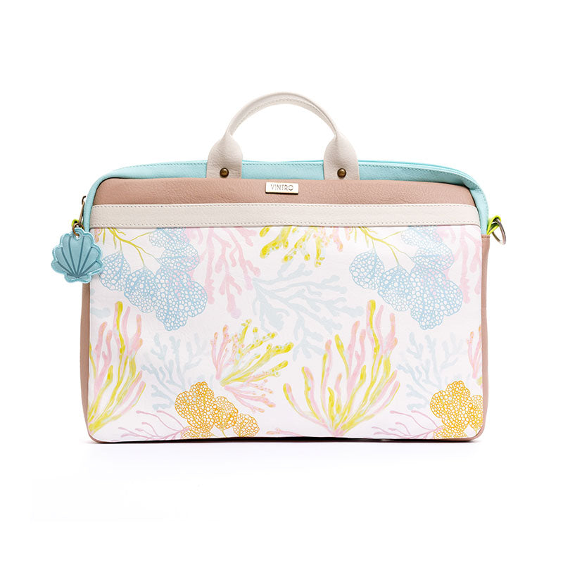 MALETIN PARA MUJER AGUAMARINA EN CUERO VEGANO PARA PC O COMPUTADOR