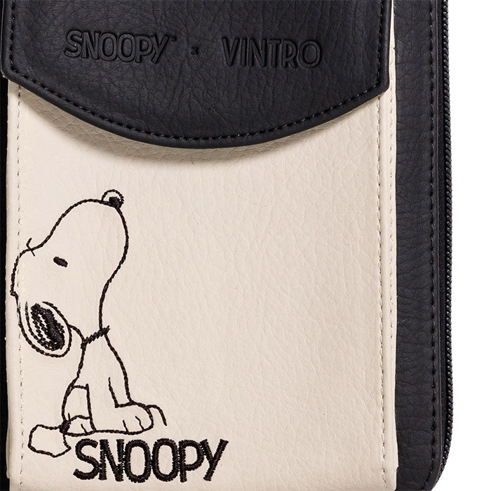 MANOS LIBRES PARA MUJER IBIZA NEGRO SNOOPY CON BOLSILLO EXTERNO Y CARGADERA REMOVIBLE