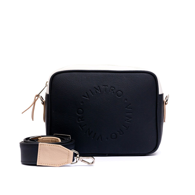 MANOS LIBRES PARA MUJER ROMA PRINT NEGRO CON CARGADERA REMOVIBLE