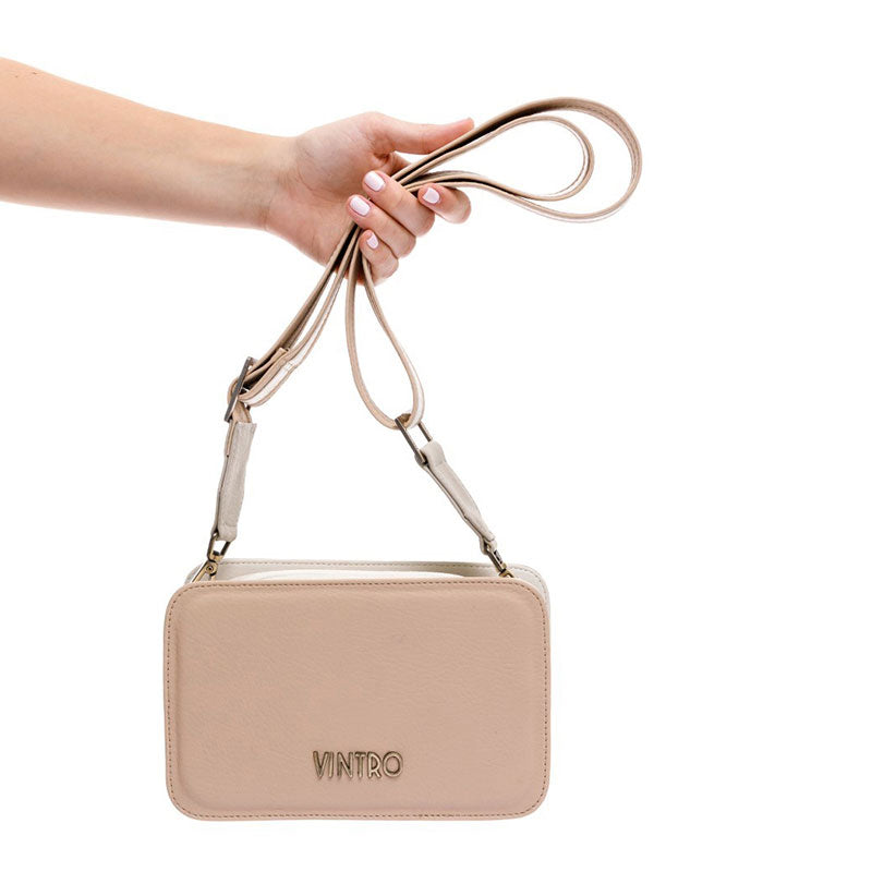 MANOS LIBRES PARA MUJER VIENA BEIGE CON CARGADERA EXTRAIBLE