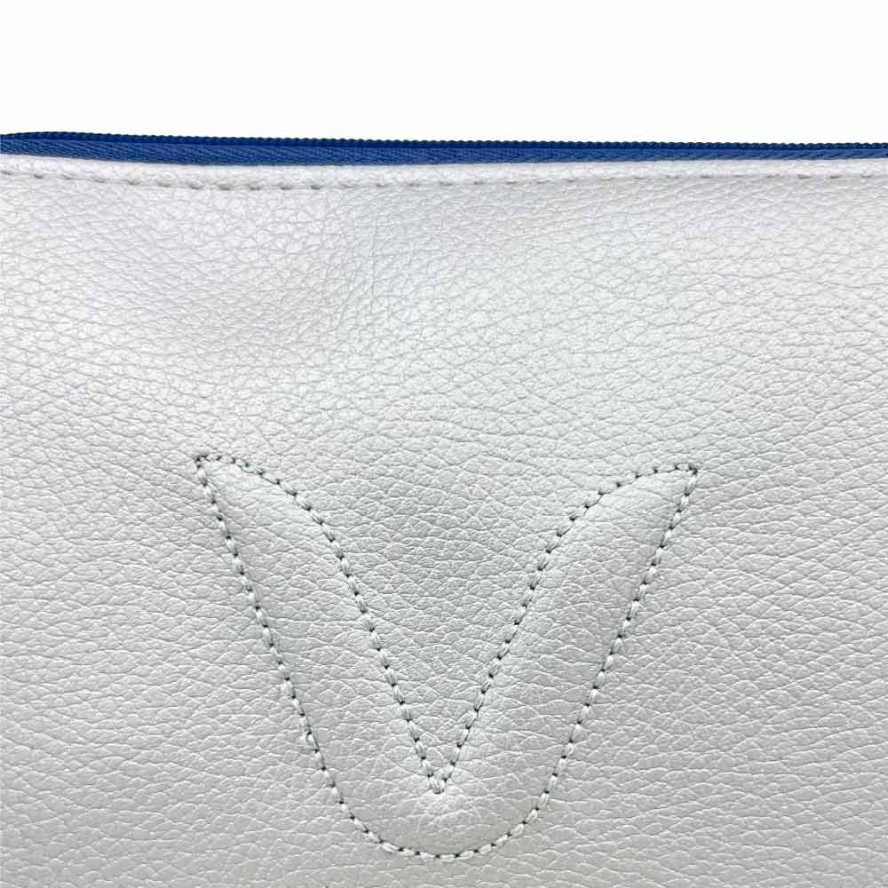 COSMETIQUERA O MONEDERO PARA MUJER RUANDA METALIZADO EN CUERO VEGANO CON PULSERA