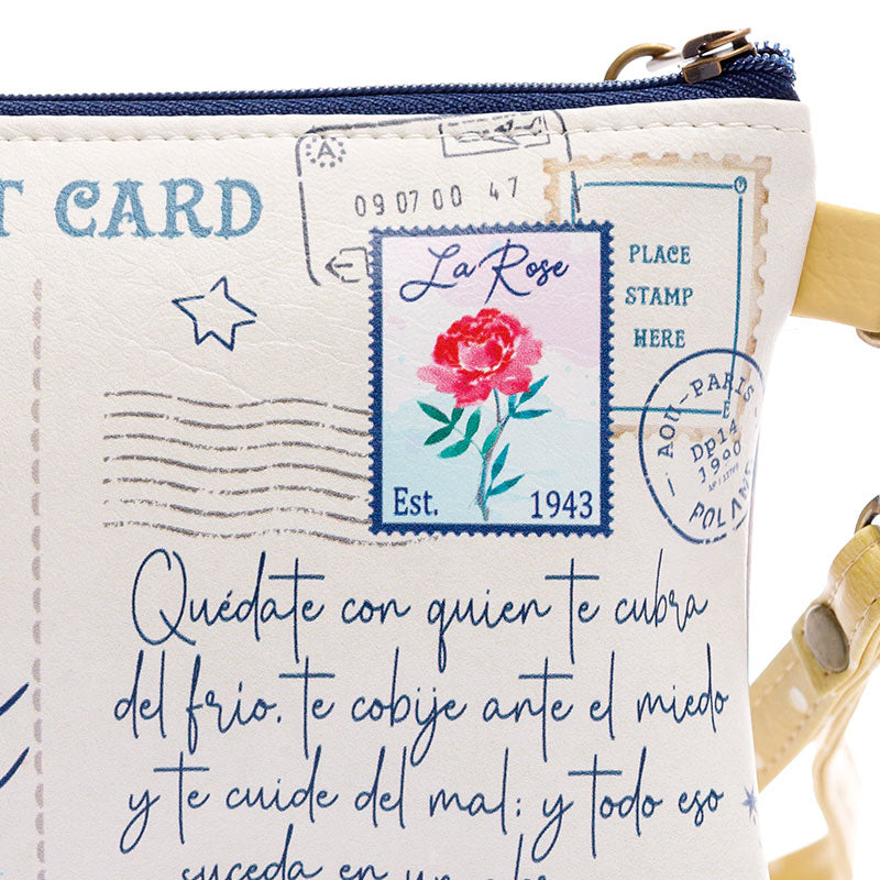 COSMETIQUERA O MONEDERO PARA MUJER RUANDA PRINCIPITO EN CUERO VEGANO  ESTAMPADA CON PULSERA