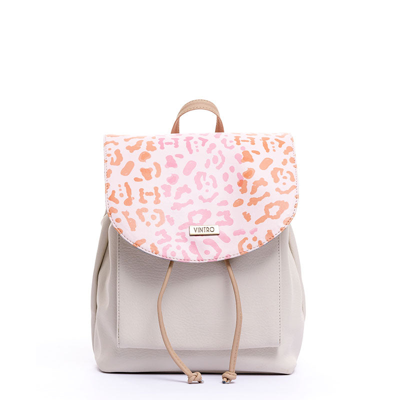 MORRAL PARA MUJER CARTAGENA PRINT ROSADO CON TAPA