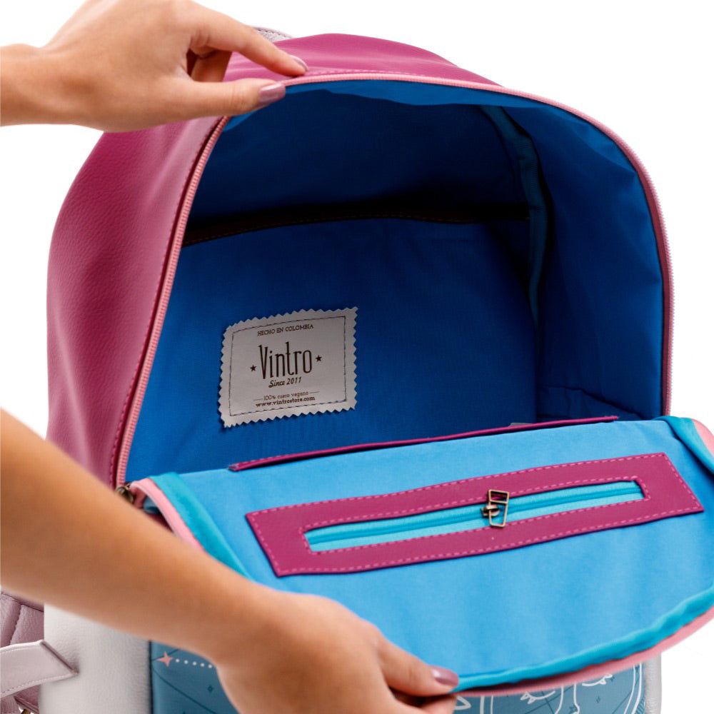 MORRAL PARA MUJER DAYTONA AZUL EN CUERO VEGANO PORTAPC