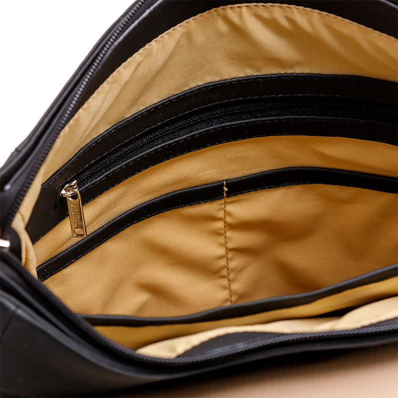 MORRAL PARA MUJER NEGRO PORTA PC CON TAPA