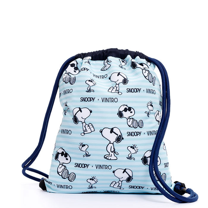 BOLSO TIPO TULA AZUL SNOOPY EN TELA ANTIFLUIDO